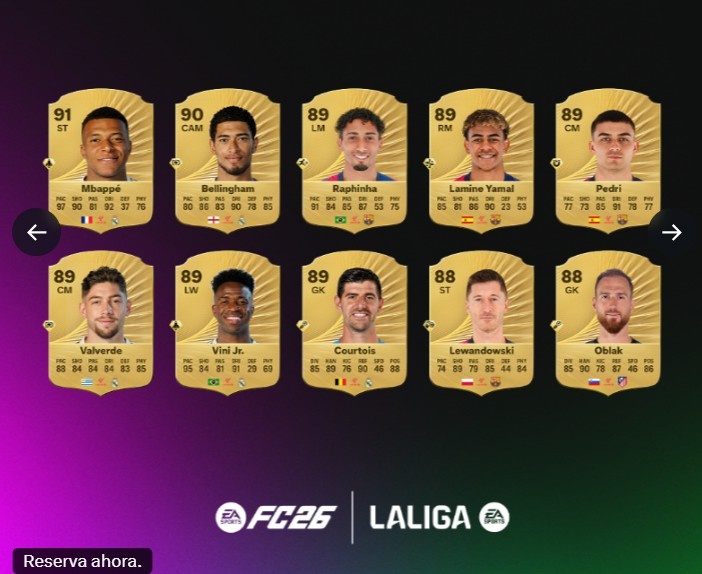 半岛体育-FC26官方西甲球员评分榜：姆巴佩91最高，贝林厄姆90，亚马尔89